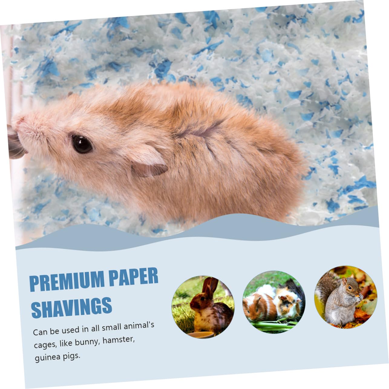 Käfigeinstreu für Kleintiere aus Papier mit 2 Beuteln Hamster und Kaninchen