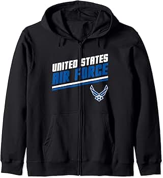 Amazon.com: UNITED STATES AIR FORCE Zip Hoodie : Clothing