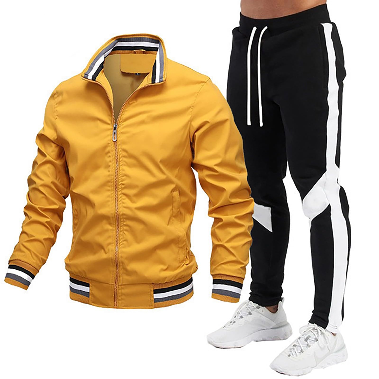 Chaqueta y pantalones para hombre, conjunto completo de chándal para hombre