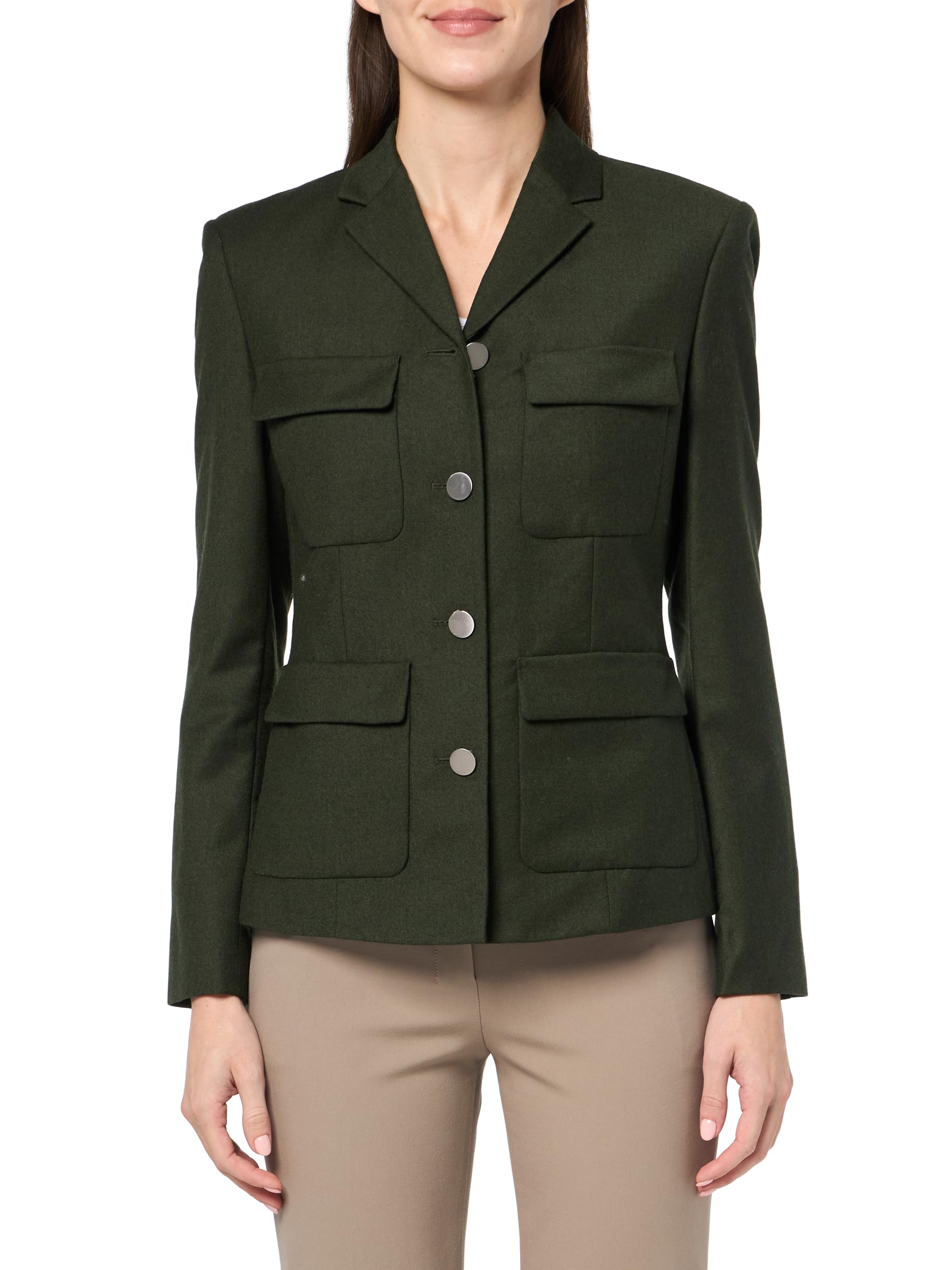 Theory womens Flannel Long Sleeve Military Jacket