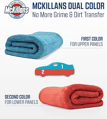 Miniatura 6 de McKillans® Toalla de secado extra grande de doble color XL – Sin bordes, ultra suave y absorbente – 36 x 28 pulgadas – Toalla de secado de