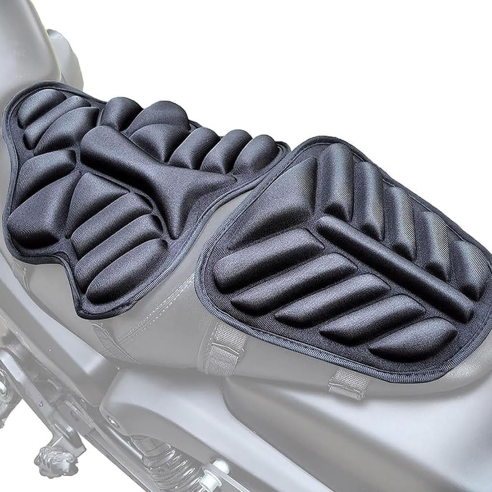 Motorrad Sitzkissen Komfort Für Harley Davidson Dyna Street Bob | Motorradsitzauflage,Stosdaempfend,Druckentlastung,Rutschfest,Atmungsaktiv,Doppelgurte,Wasserdicht,Vibrationsdaempfung