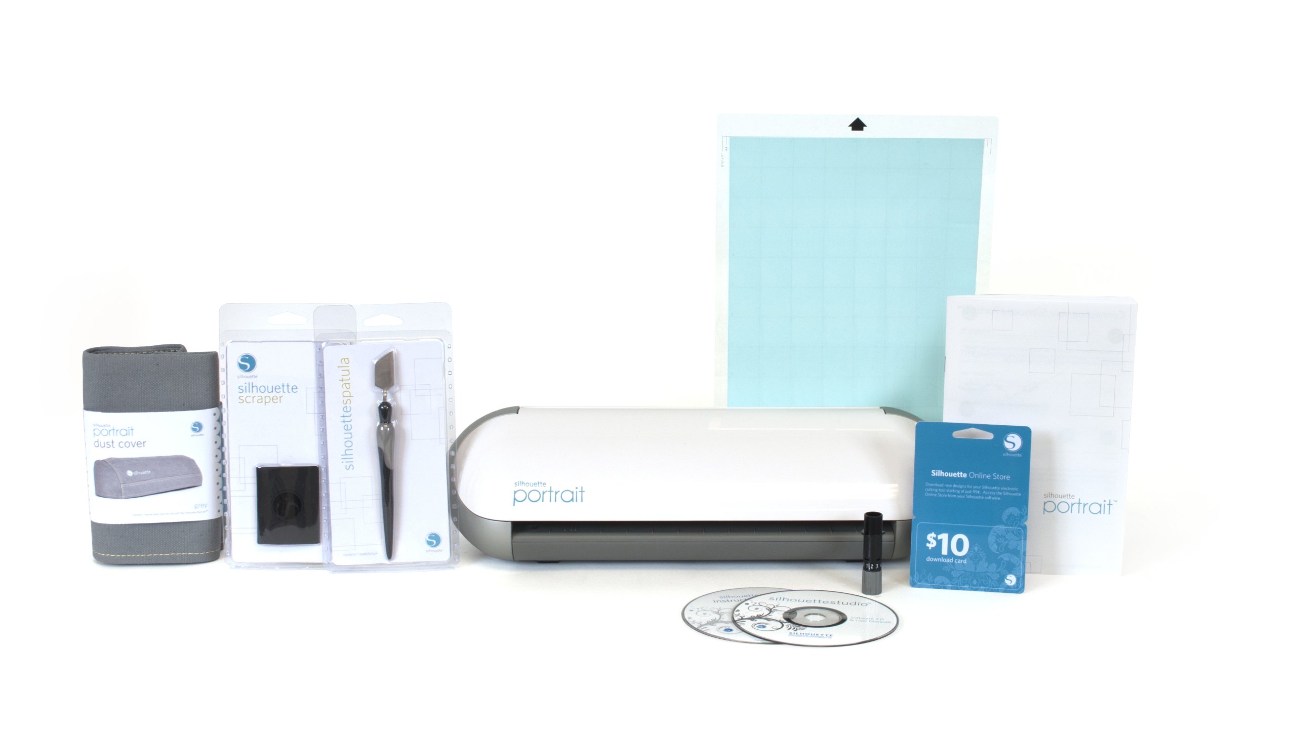 Portrait Silhouette Starter Bundle Cutting Tool for Scrapbooking, White