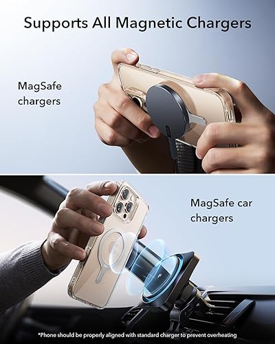 Miniatura 6 de ESR MagSafe - Kit universal de conversión de anillo 360 (HaloLock), adhesivo y magnético para iPhone 14131211X Series, Galaxy S23S22S2120 y más,