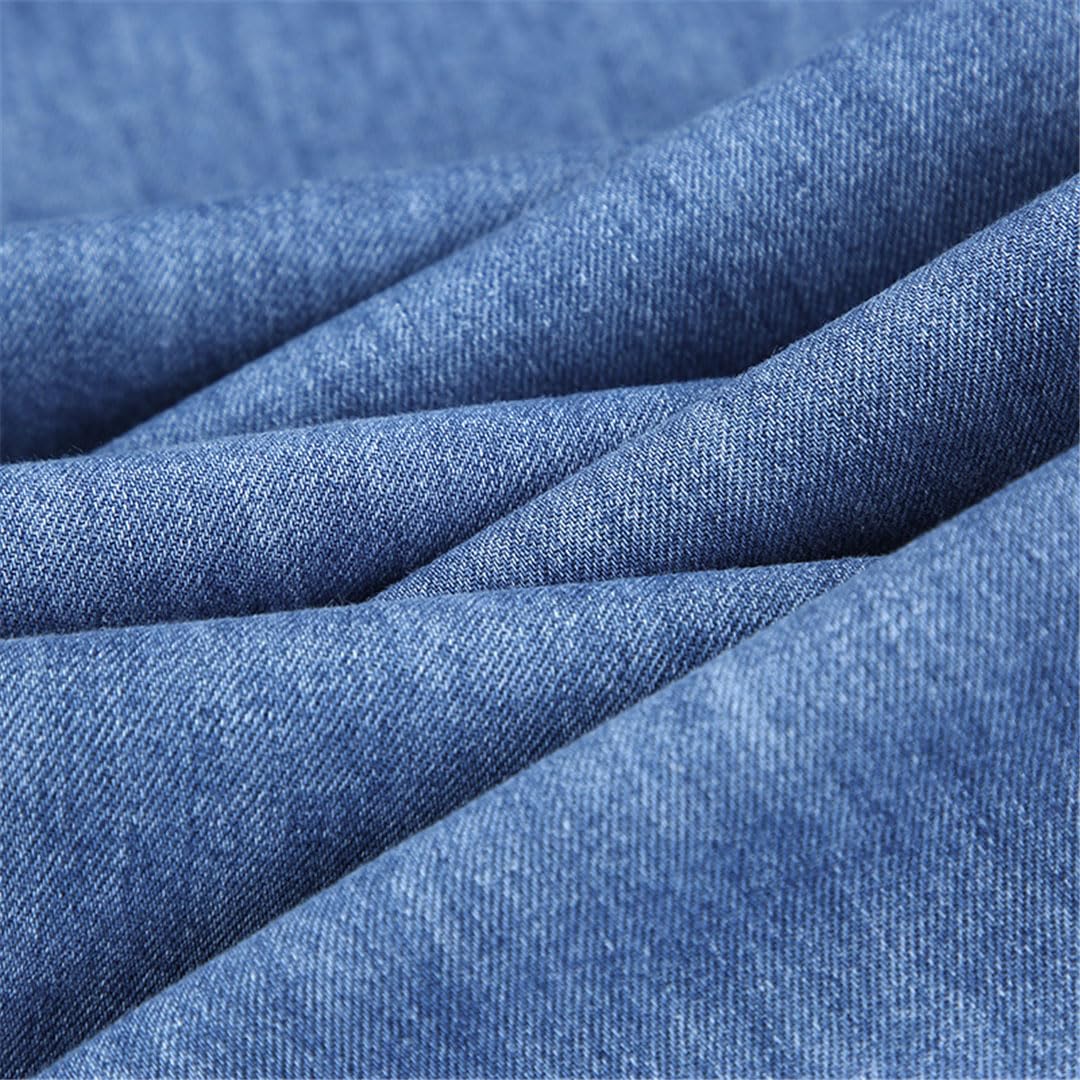 Vogrtcc Jeans da Uomo Business Casual Pantaloni Elastici Dritti