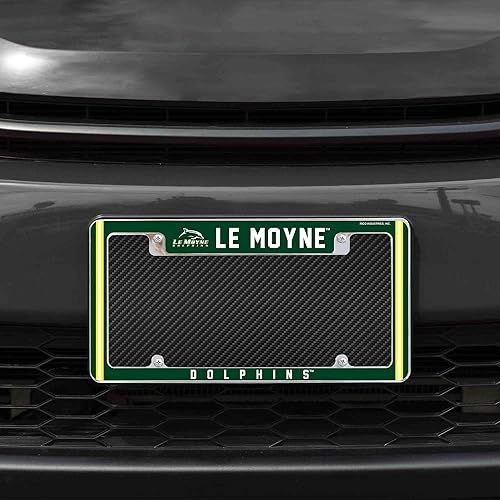 Miniatura 124 de Rico Industries NCAA Marco de matrícula estándar cromado de 12 x 6 pulgadas para automóvil, camión, SUV (escuelas L-M)