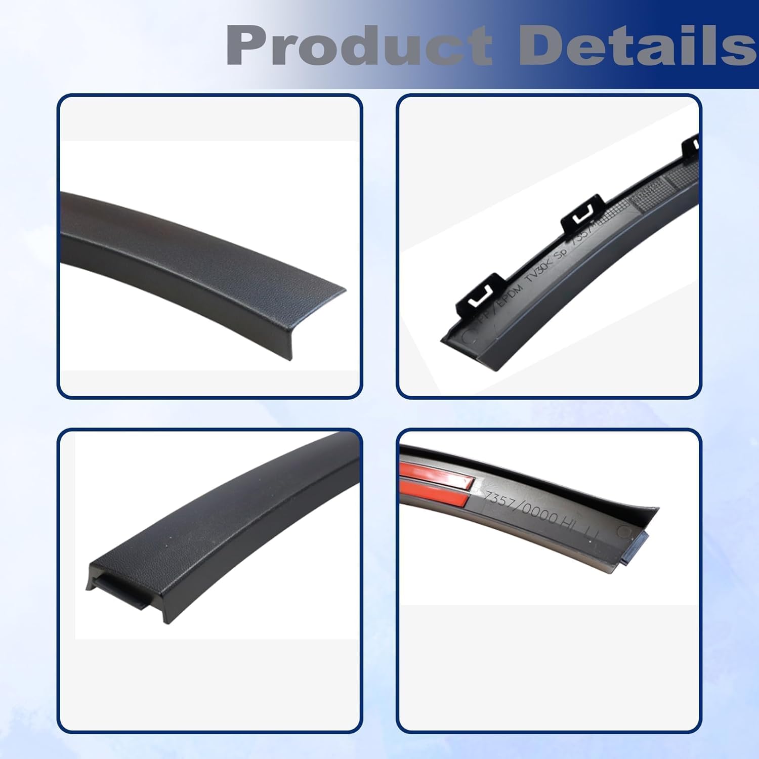 GXARTS Black Left Side Rear Fender Flare 2538850622 Compatible with Mercedes-Benz GLC300 2016 2017 2018 2019 2020 2021 2022