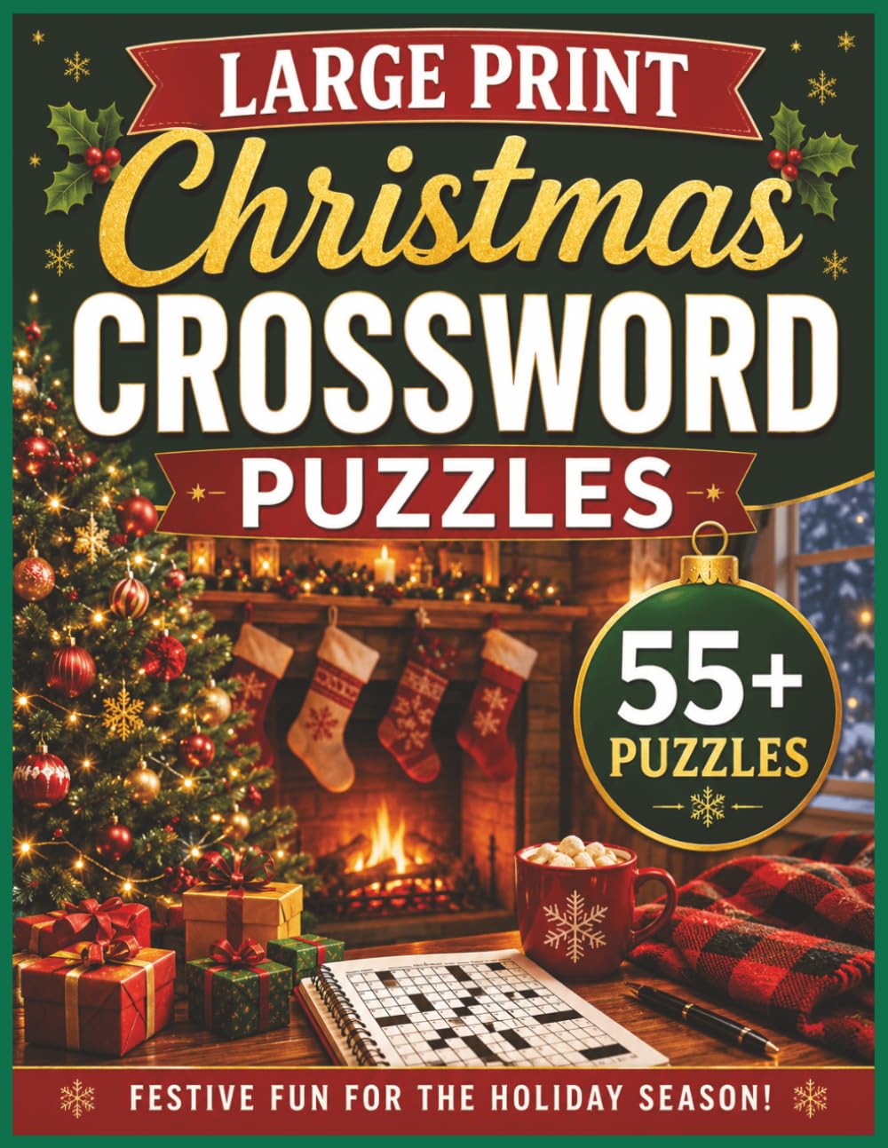 Large Print Christmas Crossword Puzzles 55+ Puzzles