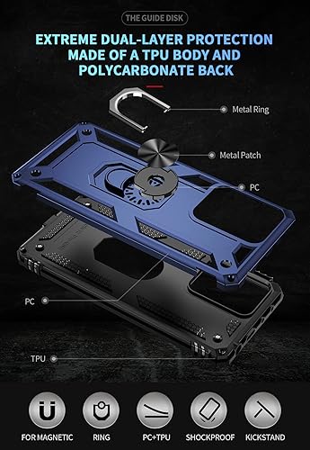 Miniatura 3 de Funda para Xiaomi redmi Note 12 Pro Plus 5G con protector de pantalla, soporte delgado protección militar a prueba de golpes, funda protectora para