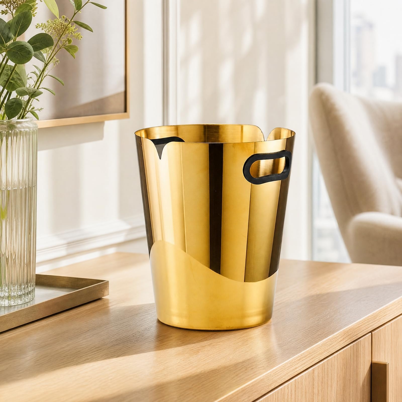 Secchiello Durevole Portatile per Bar di Casa, Oro