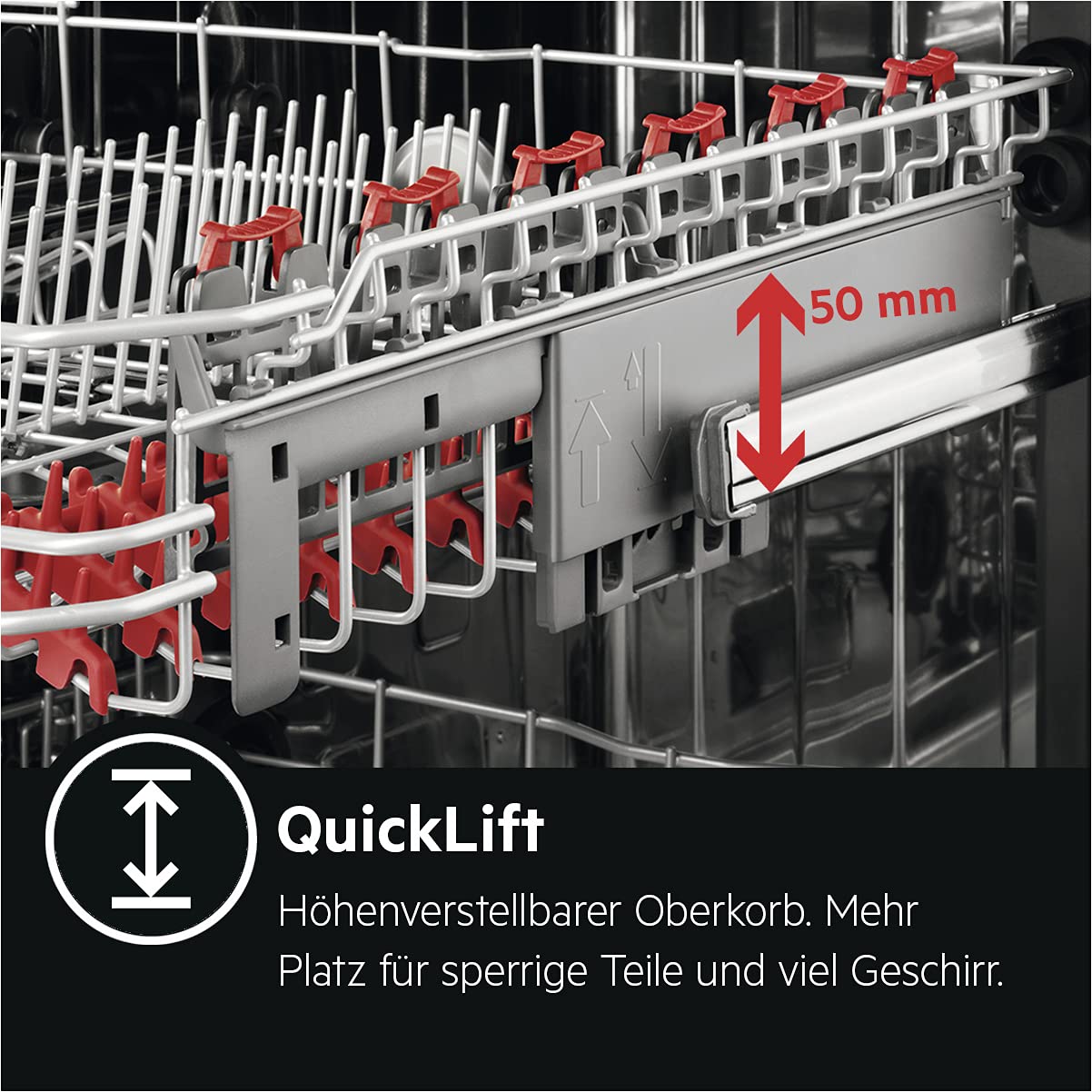AEG FSE73407P Vollintegrierter-Geschirrspüler / 45cm / AirDry - perfekte Trocknungsergebnisse / D / energiesparend / Besteckkorb / QuickSelect Display / Startzeitvorwahl / Wasserstopp / extra leise