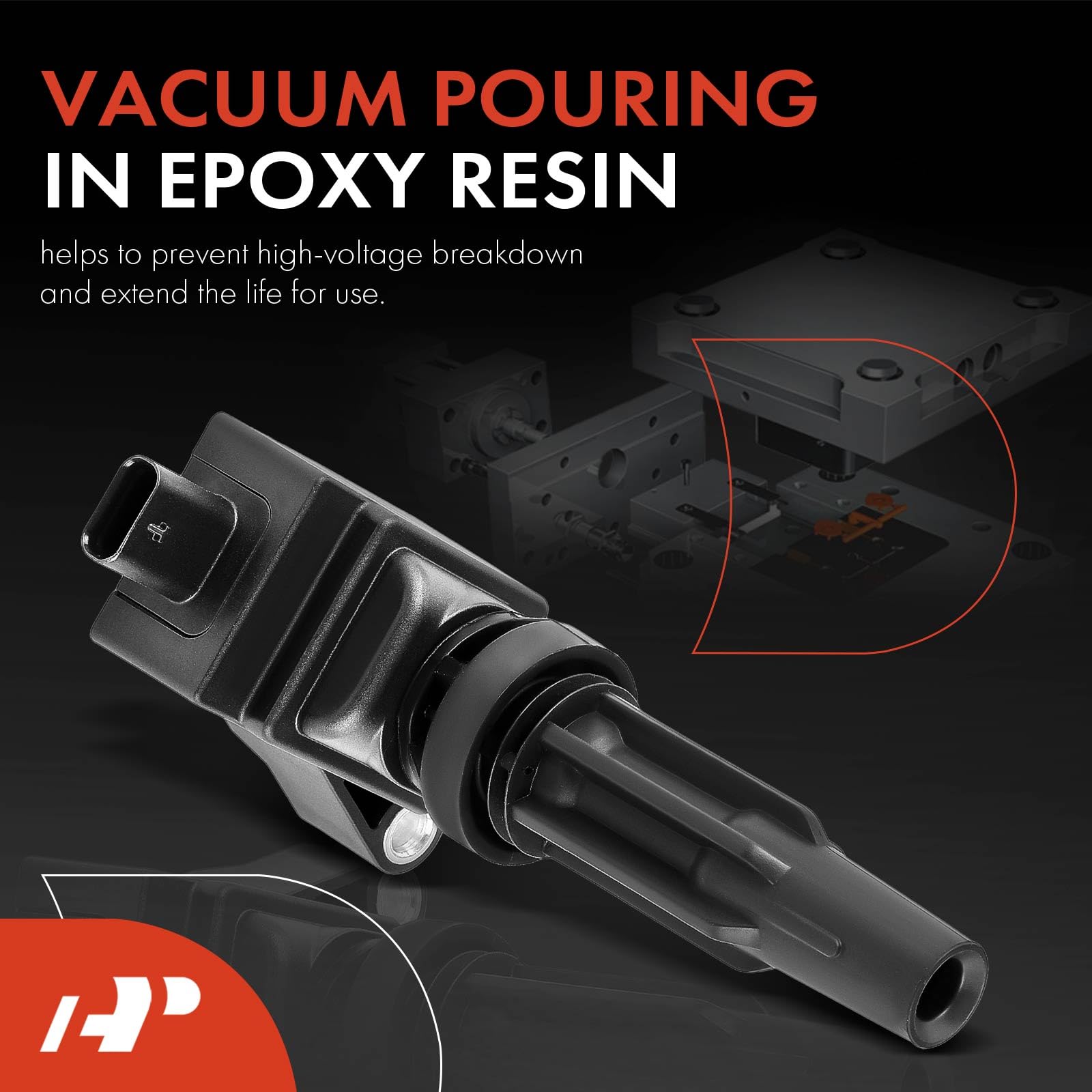 Engine Coil Packs 4-Pack UF855 Ignition Coils With Spark Plugs For Ford  Bronco/Ranger/Explorer 2.0L 2.3L Engines UF855 Ignition Coils For Ford  Bronco And Lincoln, image size:1600x1600