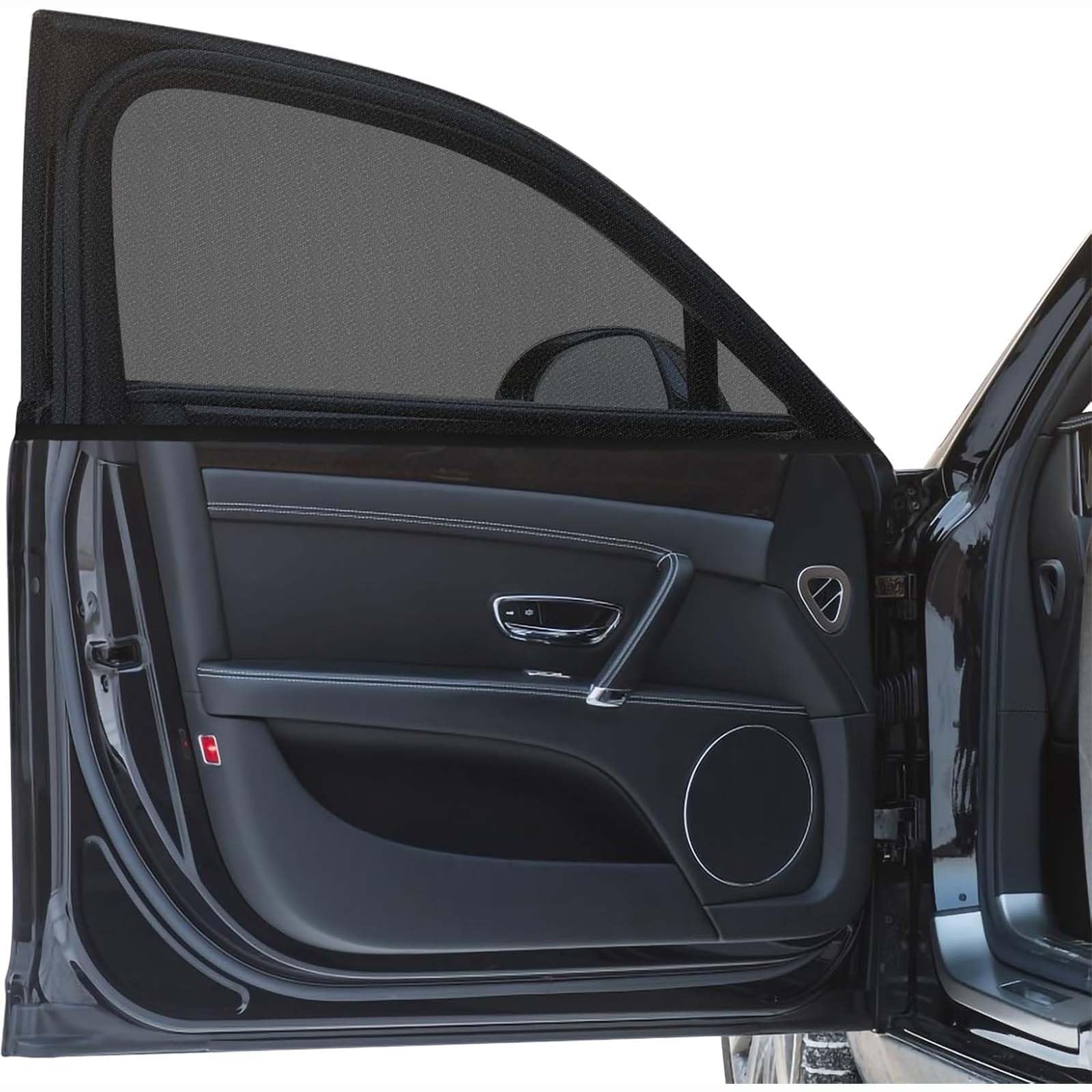 MNBVGHH Car Window Shades for MG ZS/MG4/MG5/ZS EV/HS/EHS/HS PHEV/ZS Hybrid+ Luxury, Side Window Sunshade for Sun Glare and UV Rays Protection, Breathable Nylon Mesh Car Window Covers