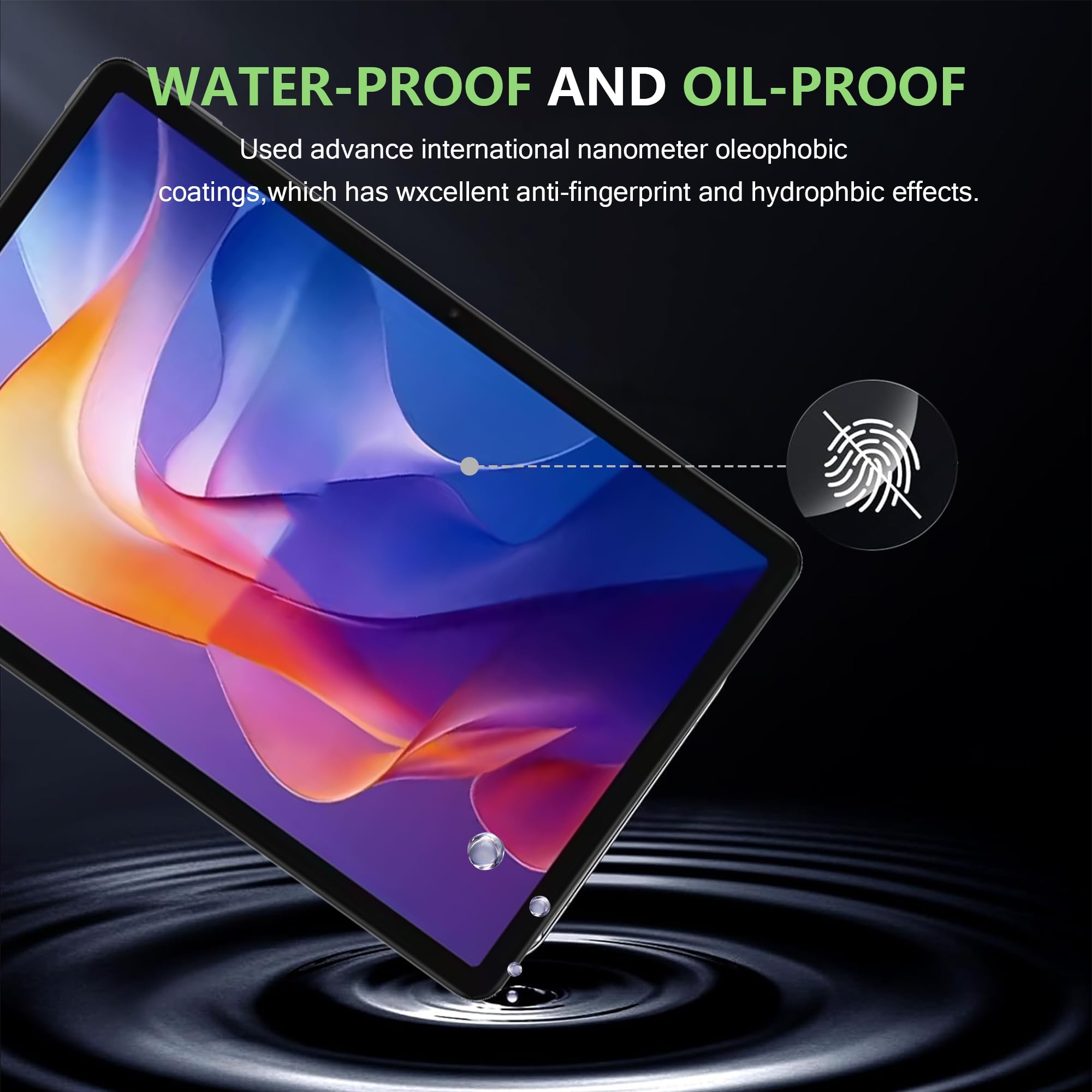 Fitudoos Vetro temperato Pellicola Protettiva per Xiaomi Redmi Pad 2/Pad 2 Play 11 Pollici 2025, 2 pezzi