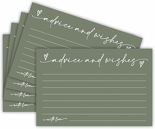 Miniatura 7 de 30 tarjetas de consejos y deseos – marrón minimalista – Tarjetas de consejos rellenables de doble cara para novia, boda, fiesta de graduación, señor