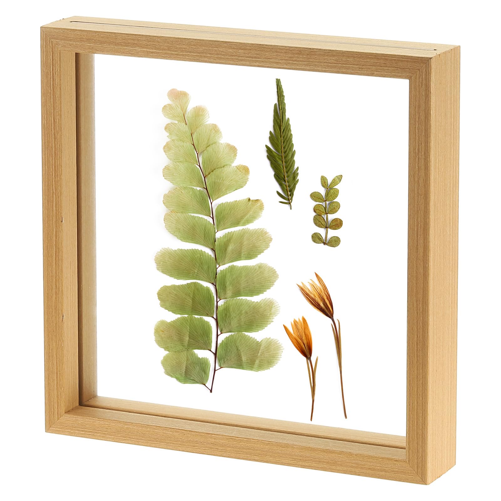 Cadre fleurs pressées bois naturel idée cadeau souvenir