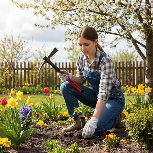 Miniatura 10 de INTERTOOL Cutter Mattock, 5 libras, cortador de jardinería y Adze, excavación, aflojar tierra, mango de fibra de vidrio antideslizante de 36