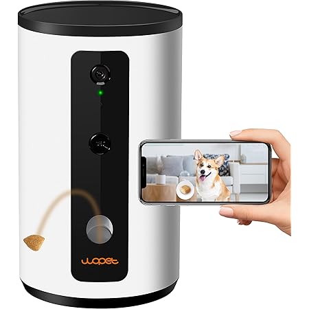 WOPET Smart Pet Camera:Dog Treat Dispenser, Full HD WiFi with Night Vision for Pet Viewing,Two Way Audio Communication Designed for Dogs and Cats,Monitor Your Pet Remotely