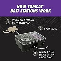 Vista 5 de Tomcat Mouse Killer - Estación de cebo desechable: Fórmula avanzada, resistente a niños y perros, uso en interiores y exteriores, precargada, 1 oz.