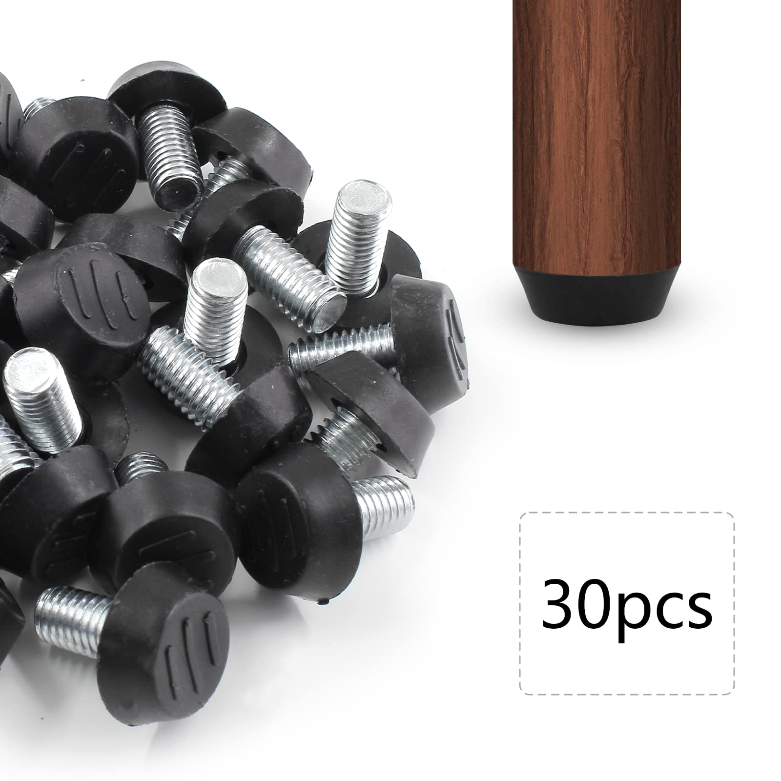 Set 20 Piedini Regolabili Per Mobili - Filettatura M8, Inserti 16mm | Livellatori Per Tavoli E Sedie - Foto 10