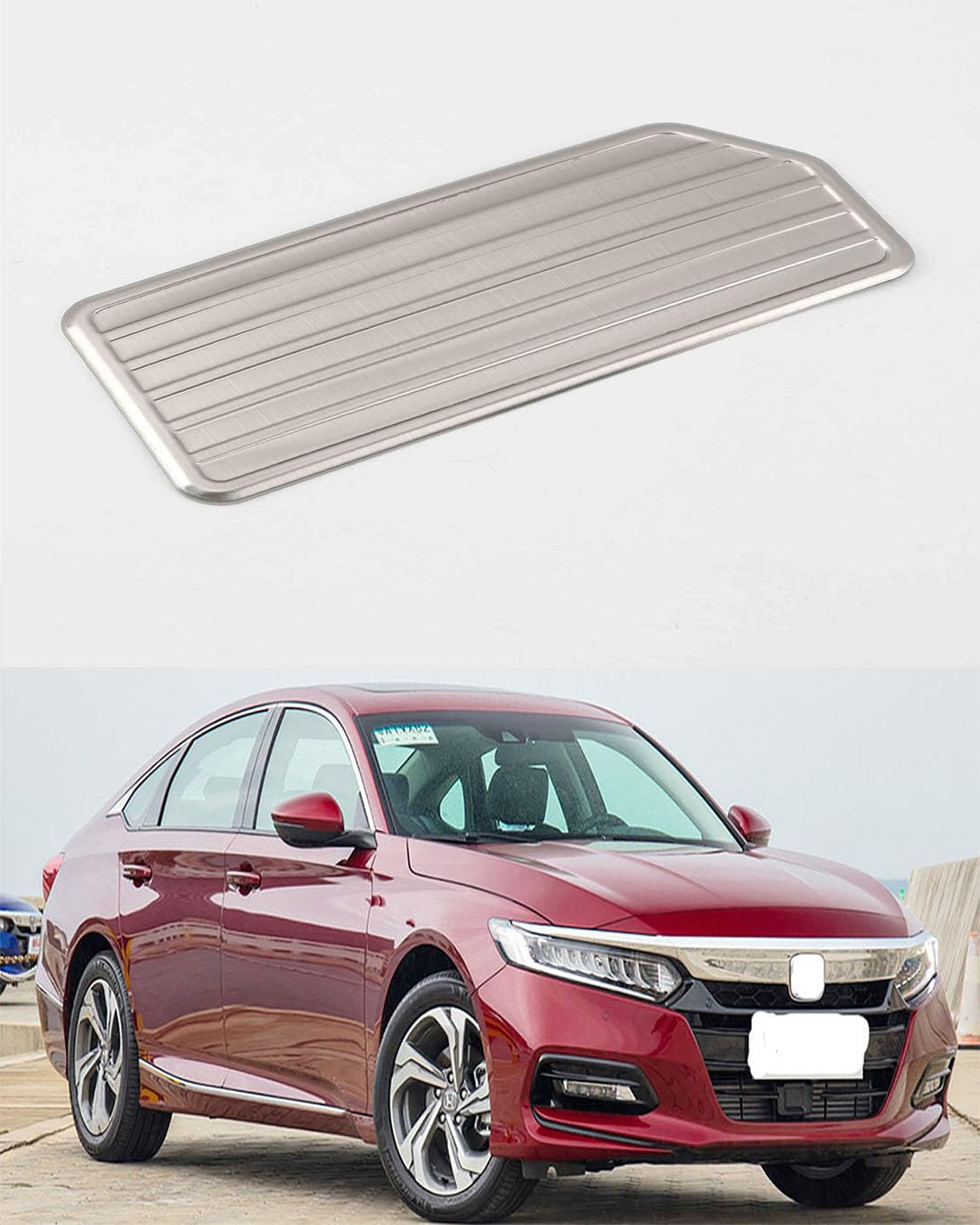 ANUNFRRE Car Accessories Fit for Honda Accord & Fit for CR-V CRV 2018-2021 Stainless Matte Brake Foot Rest Dead Pedal Pad Cover Trim 1 Pcs