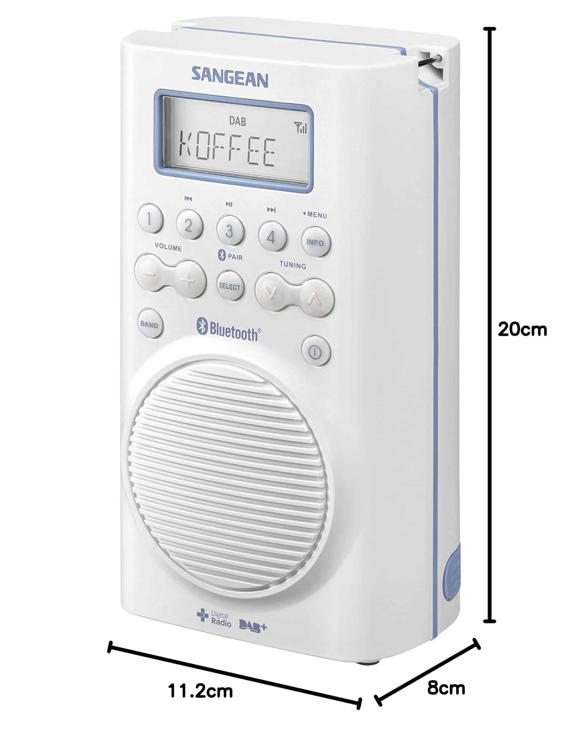 Sangean H-205 BT Dab+ - FM - Waterproof