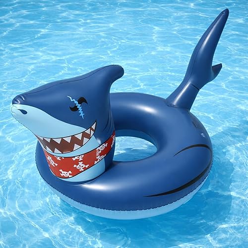 Moko Anillos de natación inflables, flotadores de piscina, tubos de natación, anillos de forma redonda, lindo diseño de dibujos animados, playa,