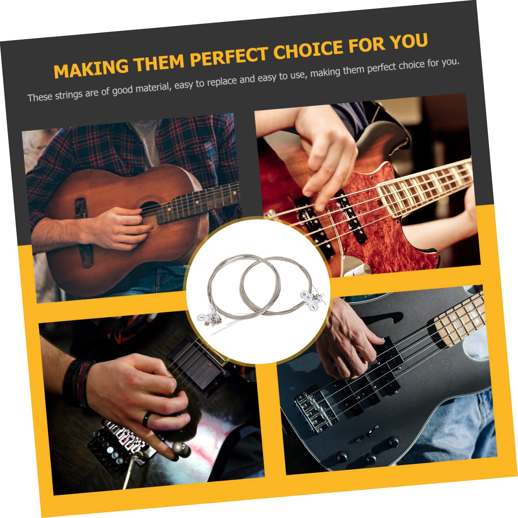 ibasenice 10juegos Cuerdas De Guitarra Eléctrica Para Reemplazo De Cuerdas De Guitarra Accesorios Prácticos Para Músicos