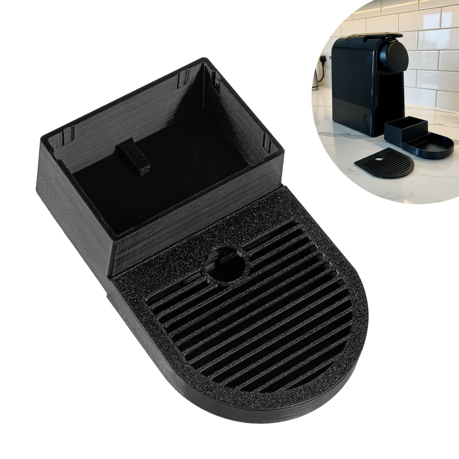 Photo 1 of Compatible with Nespresso Essenza Mini EN85 Drip Tray Replacement | Extended Capacity for Tall Cups