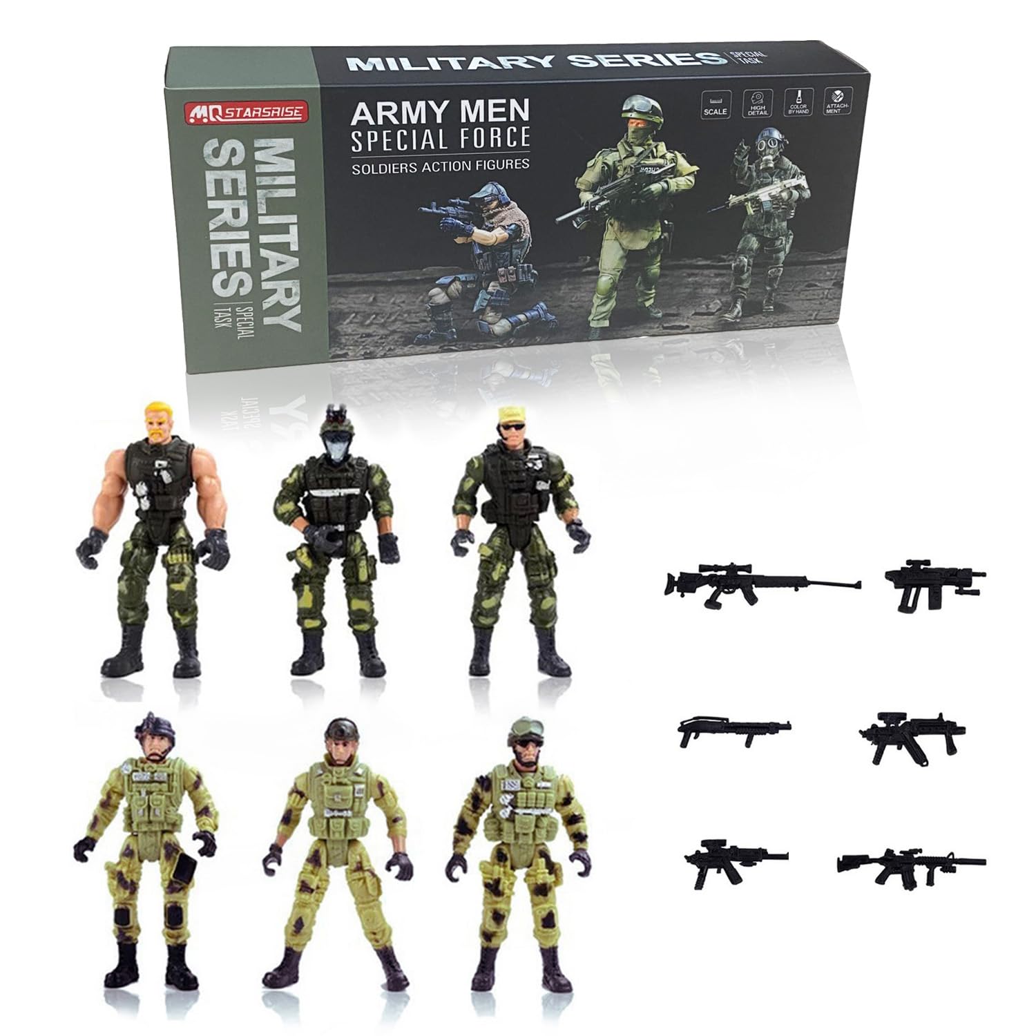 Army Men Set for Boys 8-14, Action Figures Playset Soldiers SWAT