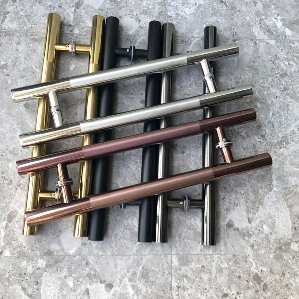 Gold Stainless Steel Sliding Barn Door Handle Set - Pull & Flush Knobs for Interior/Exterior, Durable Hardware Replacement, Modern Design, Tw Sided, Easy Installation (Gold 80cm (32 inch))