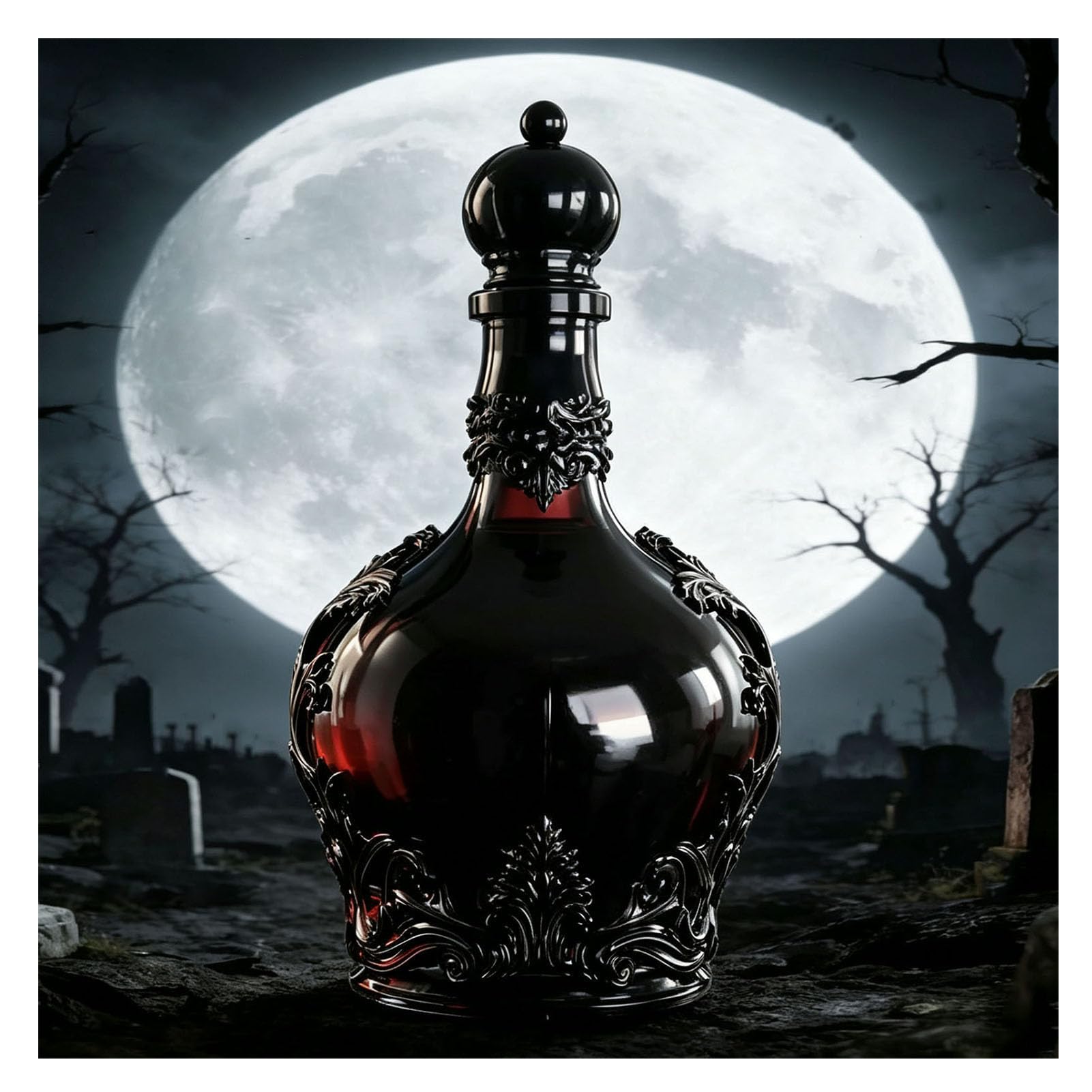 DTSXFTLY Dark Style Whiskey Decanter Creative Glass Decanter Capacity 10.1 oz
