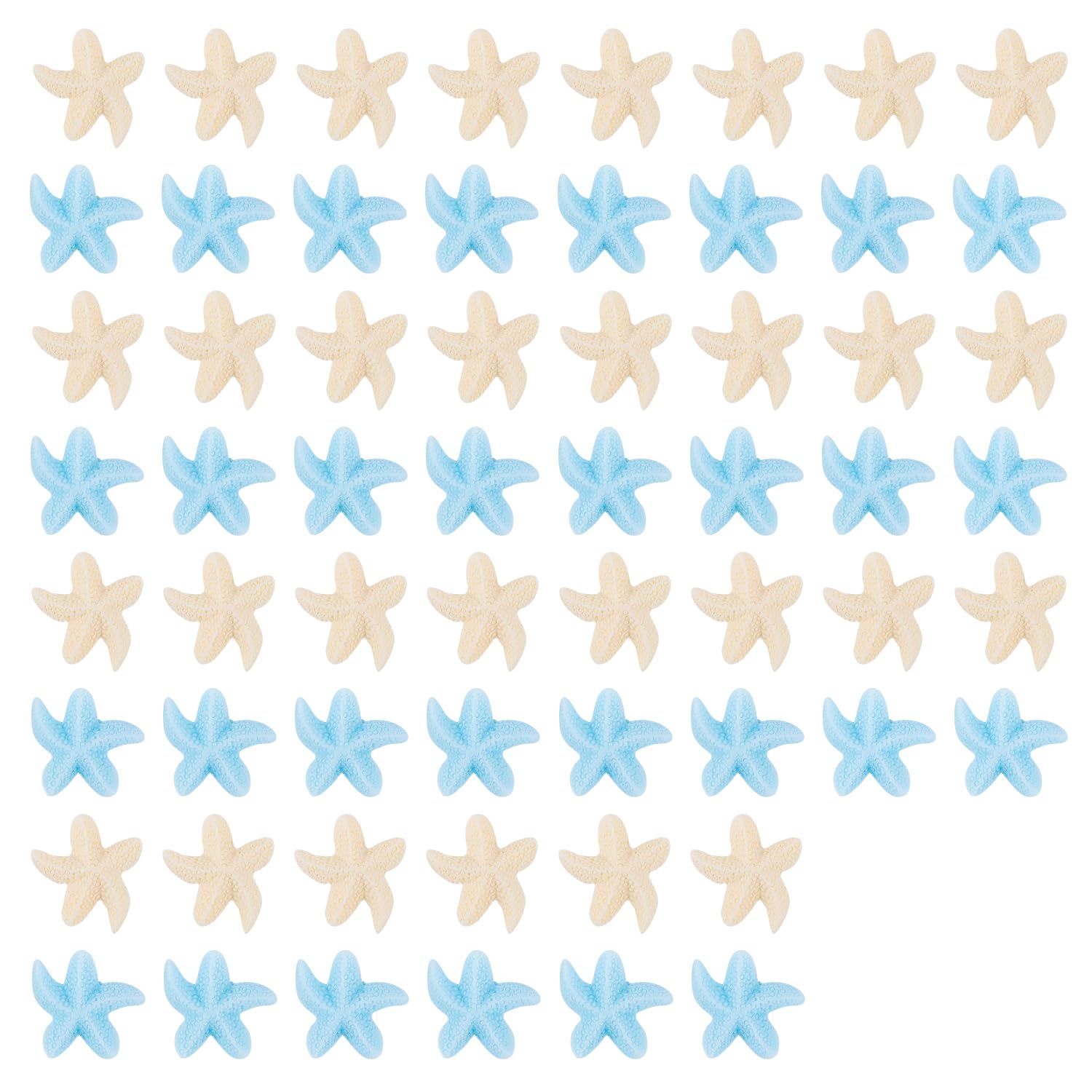 lasuroa 60pcs Mini Resin Starfish Bulk, Tiny Miniature Starfish Ornaments Small Micro Little Ocean Beach Theme Decoration for DIY Charm Crafts Summer