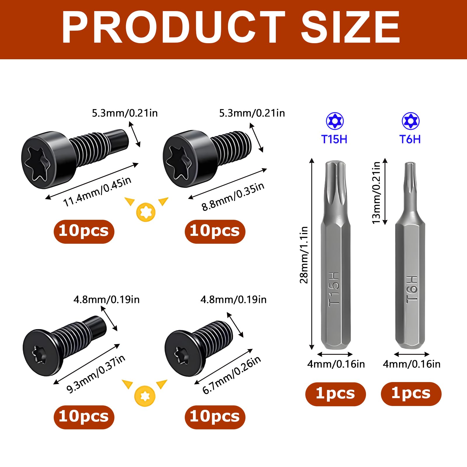 40 Pièces Vis de Rechange pour Sonnette de Porte avec Tournevis, Vis T5, T16 de Rechange Intelligentes, Vis de Sécurité Compatibles avec Sonnette Vidéo, Sonnette Vidéo 2 et Vis à Anneau Pro