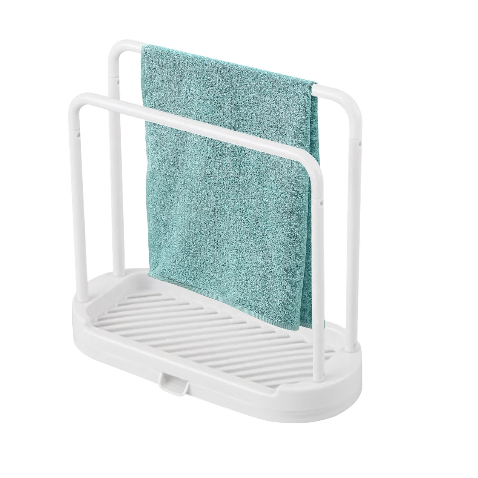 Porta Spugna E Organizer Da Cucina In Metallo Antiscivolo – 3 Scomparti, Fissaggio Al Rubinetto, Acciaio Anti-ruggine, Dimensioni 16,5x13,5x12,5 Cm