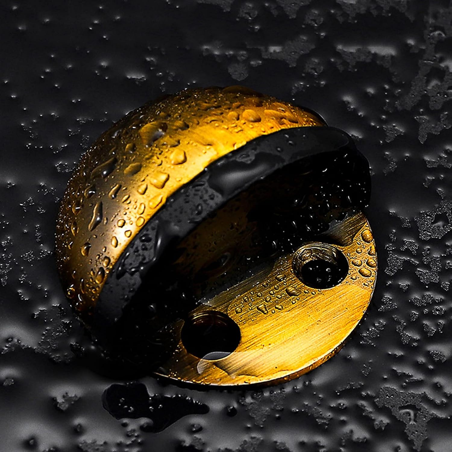 Oval Floor Mounted Door Stop Stainless Steel Floor Door Stopper - 4Pieces Oval Floor Mounted Half Moon Door Stops with Screws and Glues for Protect Walls and Doors,Red(Green)