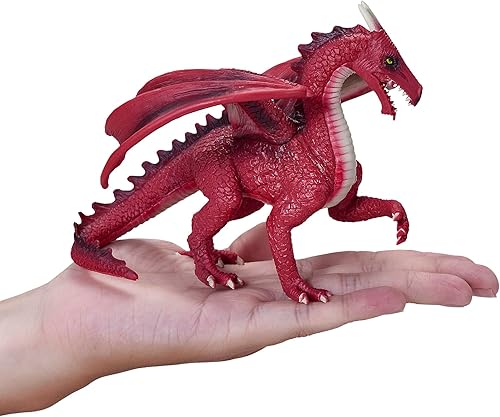 Miniatura 5 de MOJO - Figura de fantasía realista, dragón rojo