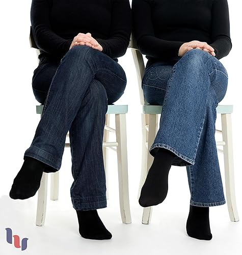 Miniatura 7 de Hugh Ugoli Calcetines suaves de bambú para mujer para vestido y pantalón, delgados, sin costuras y sin costuras, 3 pares, talla de zapato 5-89-11