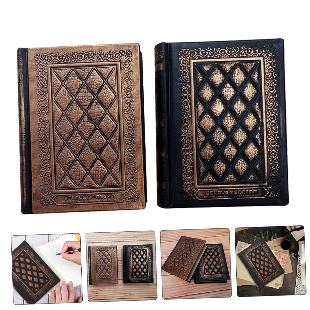 Lurrose Set Di Taccuini Vintage Di 2 Pezzi Quaderni Aziendali Diario Promemoria Per Professionisti E Studenti