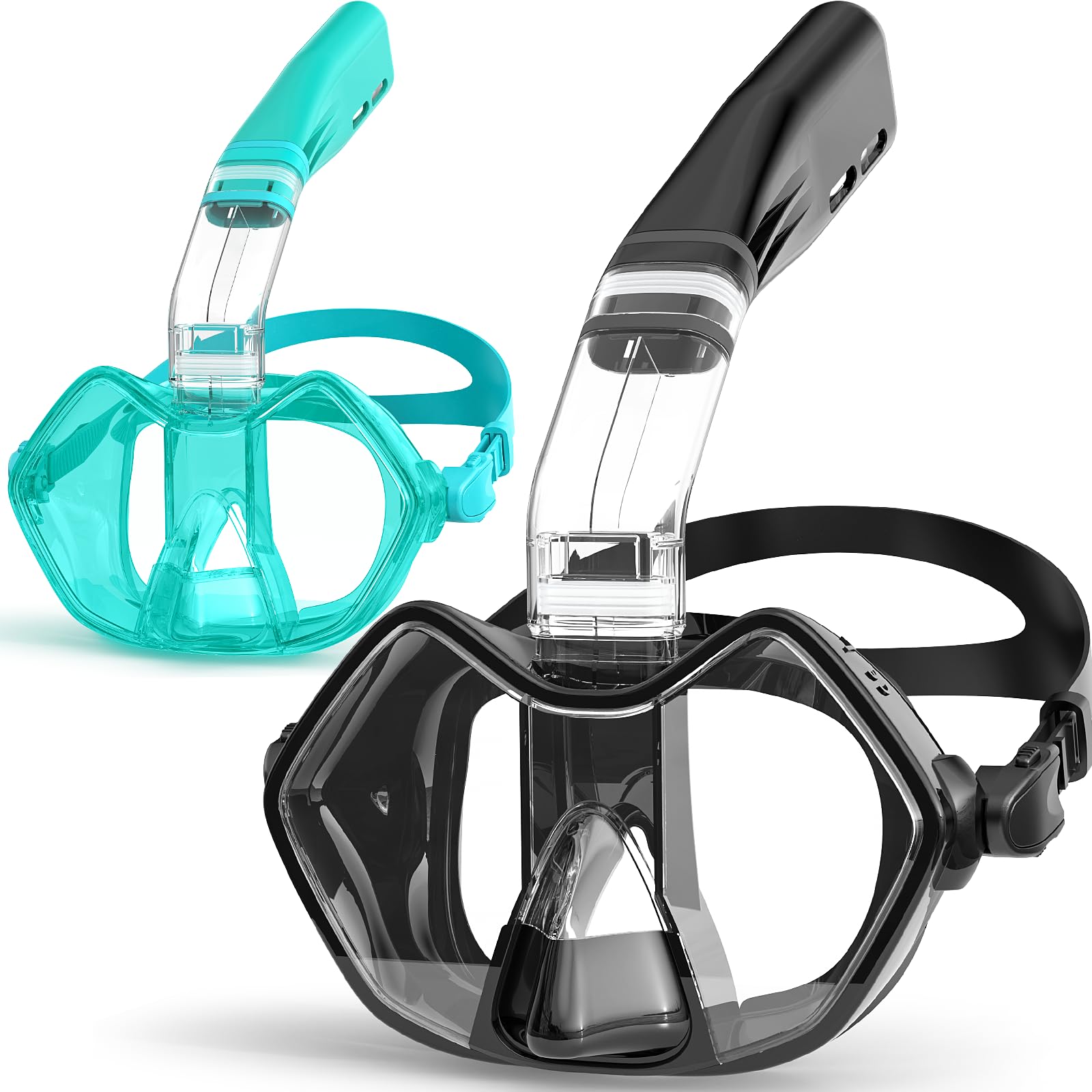 GreateverHalf Face Diving Mask, Innovative with Nose Breathing, Comfortable & Breathable Fit,Detachable Breathing Tube,and Home Water Sports