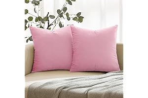 ANRODUO Velvet Baby Pink Throw Pillows - Comfort and Style Combined