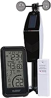 La Crosse Technology 327-1418BW Wireless Wind Speed Station - Temp, Humidity, Solar Sensor, Custom Alerts