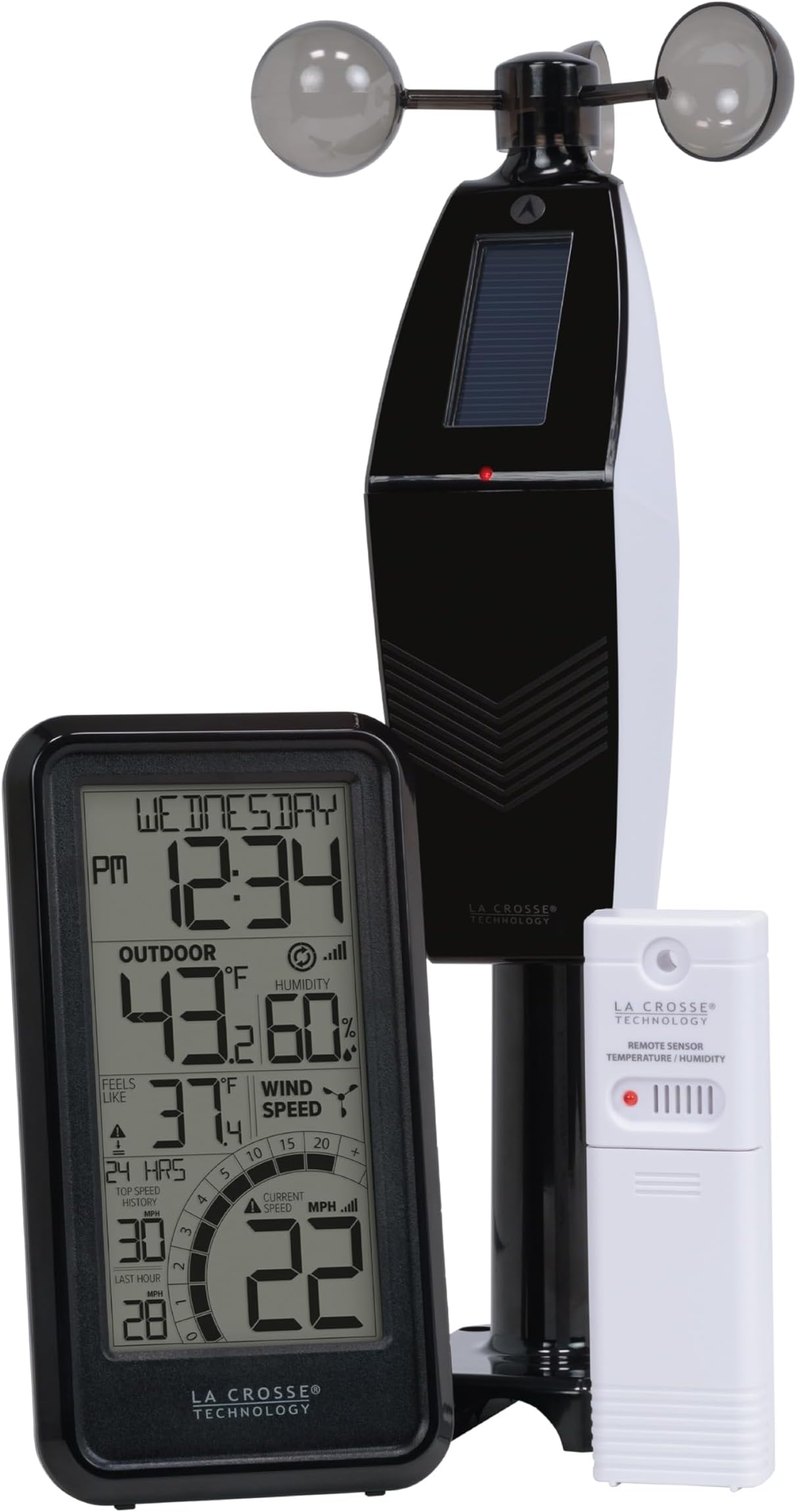 327-1418BW Monochromatic Digital Wind Speed Station