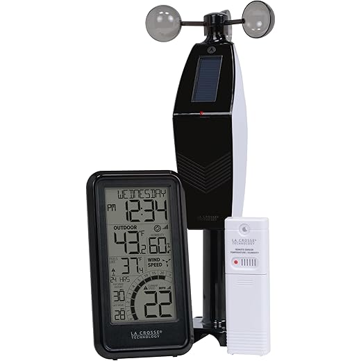 La Crosse Digital Wind Speed Station, Black