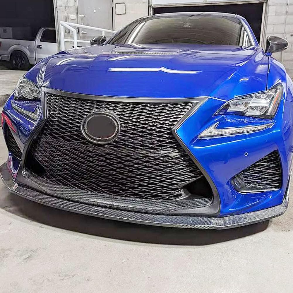 MCARCAR KIT Carbon Fiber Front Bumper Lip fits for Lexus RC F Coupe 2015-2018 Add-on Chin Spoiler Splitter Protector Air Dam Factory Outlet