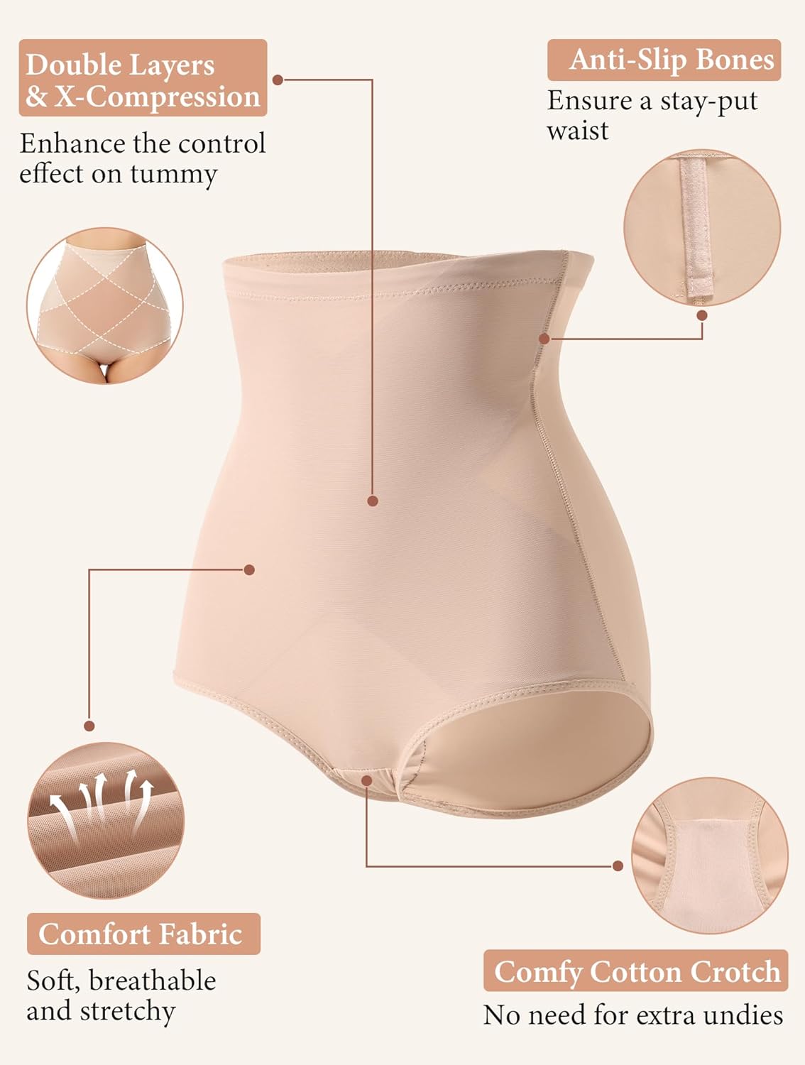 Tummy Control Shapewear Panties for Women Body Shaper Underwear Seamless Shapewear Panty Girdle - Image 4