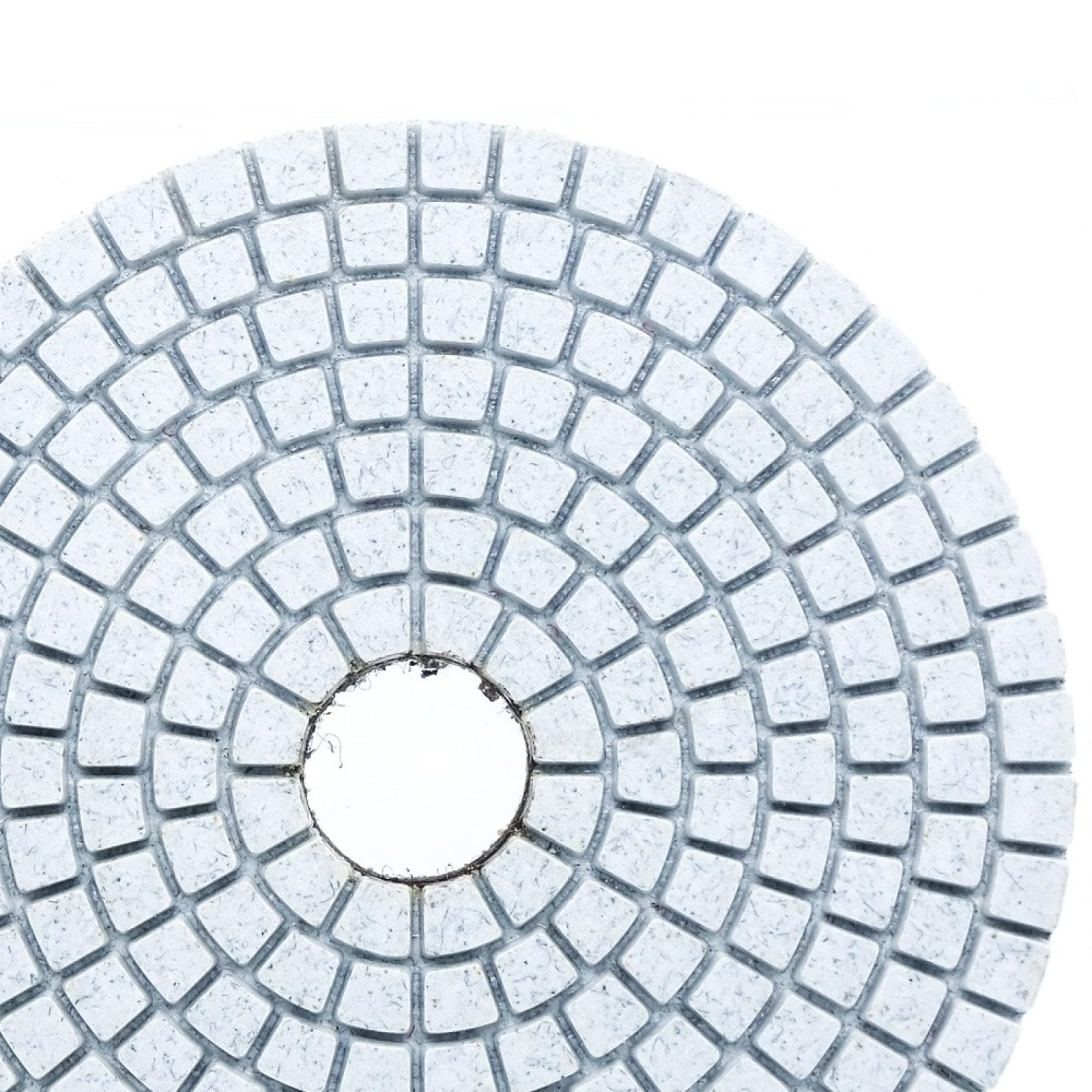 6 Uds., Almohadillas De Pulido De Diamante En Seco Y Húmedo De 4 ", Disco De Molienda Flexible Para Suelo De Hormigón, Pulido De Piedra, Enlace De Resina Blanca 50-3000#,Gris