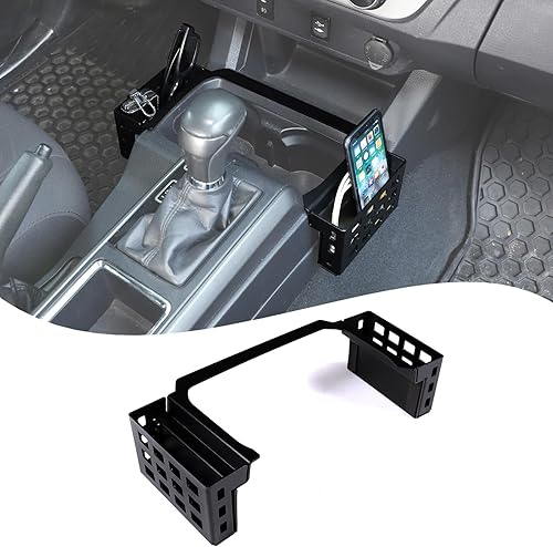 Lcojicep Caja de almacenamiento de control central compatible con Tacoma 2016-2022, caja de almacenamiento lateral de control central, bandeja