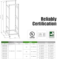 Vista 2 de RAISING ELECTRONICS Sistema de la serie del bastidor del servidor de TI de los datos de la red de 25U 19 pulgadas de marco abierto del escritorio