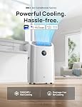 DREO portatif Air Conditionneurs, 12000 BTU ASHRAE (8000 BTU DOE) Intelligent AC Unité pour chambre avec refroidissement sans drainage, APP/Voix/Remote, Ventilateur & Déshumidificateur, debout silencieux AC pour la chambre, AC515S neuf